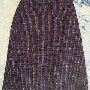 Worthington Burgundy Tweed Pencil Skirt